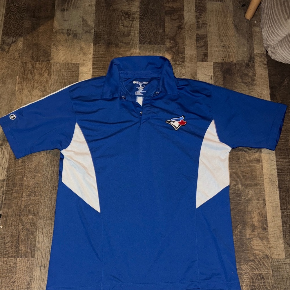 Rare Holloway Avenger Toronto Blue Jays Omni-Wick Shotgun Polo - Men's Size L